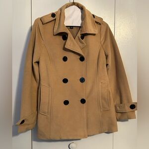 Women's Tan Peacoat